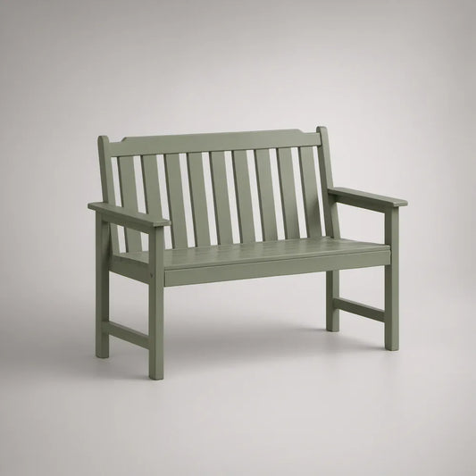 Banco de Jardim para 2 Pessoas em Madeira Maciça de Acácia Verde-sálvia 120 x 60 x 90 cm